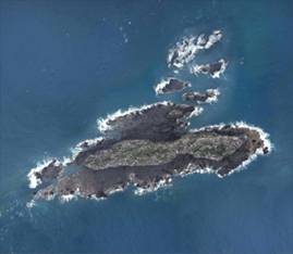 Изображение дистанционного зондирования острова Чивэйюй